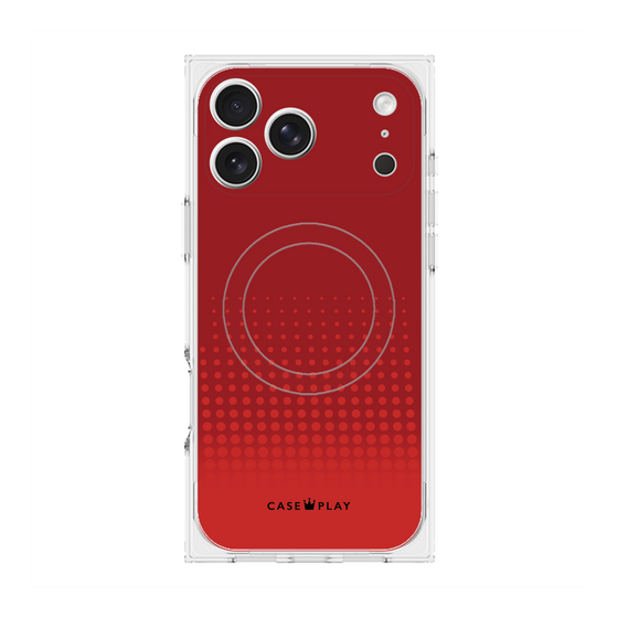 Premium Square Case with MagSafe［ Dot Gradation - Red ］