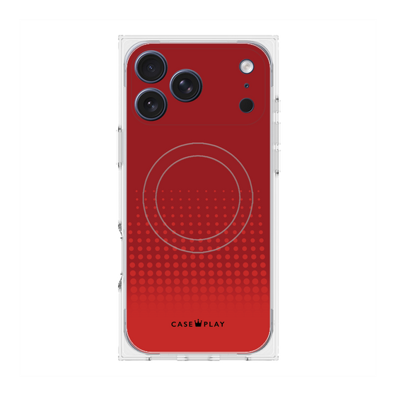 Premium Square Case with MagSafe［ Dot Gradation - Red ］