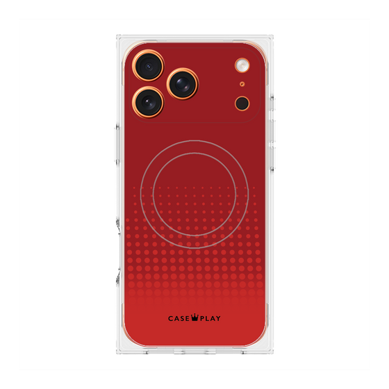 Premium Square Case with MagSafe［ Dot Gradation - Red ］