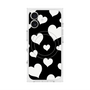 Premium Square Case with MagSafe［ Dot Hearts - Black ］