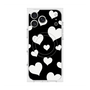 Premium Square Case with MagSafe［ Dot Hearts - Black ］