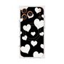 Premium Square Case with MagSafe［ Dot Hearts - Black ］