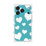 Premium Square Case with MagSafe［ Dot Hearts - Blue ］
