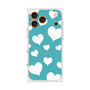 Premium Square Case with MagSafe［ Dot Hearts - Blue ］