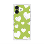 Premium Square Case with MagSafe［ Dot Hearts - Green ］