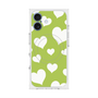 Premium Square Case with MagSafe［ Dot Hearts - Green ］