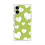 Premium Square Case with MagSafe［ Dot Hearts - Green ］
