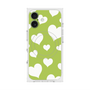 Premium Square Case with MagSafe［ Dot Hearts - Green ］
