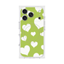 Premium Square Case with MagSafe［ Dot Hearts - Green ］