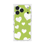 Premium Square Case with MagSafe［ Dot Hearts - Green ］