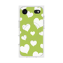 Premium Square Case with MagSafe［ Dot Hearts - Green ］