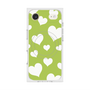Premium Square Case with MagSafe［ Dot Hearts - Green ］