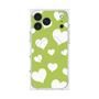 Premium Square Case with MagSafe［ Dot Hearts - Green ］