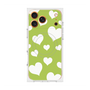 Premium Square Case with MagSafe［ Dot Hearts - Green ］