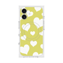 Premium Square Case with MagSafe［ Dot Hearts - Yellow ］