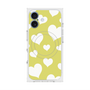 Premium Square Case with MagSafe［ Dot Hearts - Yellow ］