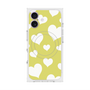 Premium Square Case with MagSafe［ Dot Hearts - Yellow ］