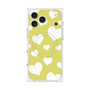 Premium Square Case with MagSafe［ Dot Hearts - Yellow ］