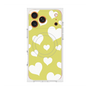Premium Square Case with MagSafe［ Dot Hearts - Yellow ］
