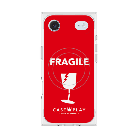 Premium Square Case with MagSafe［ FRAGILE - Red ］