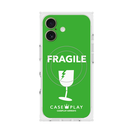 Premium Square Case with MagSafe［ FRAGILE - Green ］