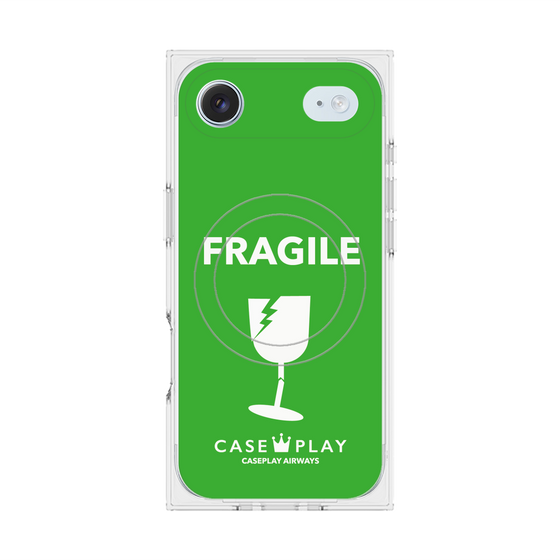 Premium Square Case with MagSafe［ FRAGILE - Green ］