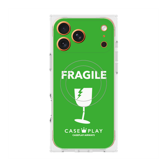 Premium Square Case with MagSafe［ FRAGILE - Green ］
