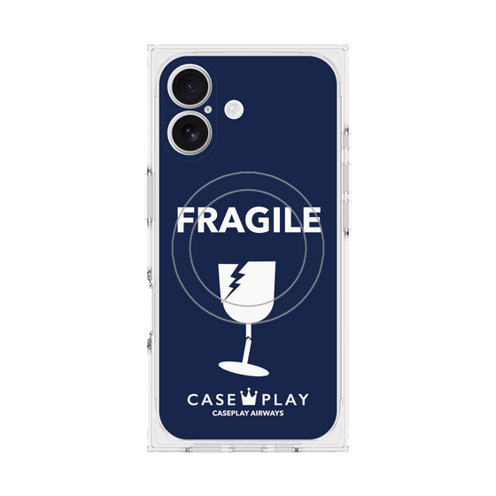 Premium Square Case with MagSafe［ FRAGILE - Navy ］