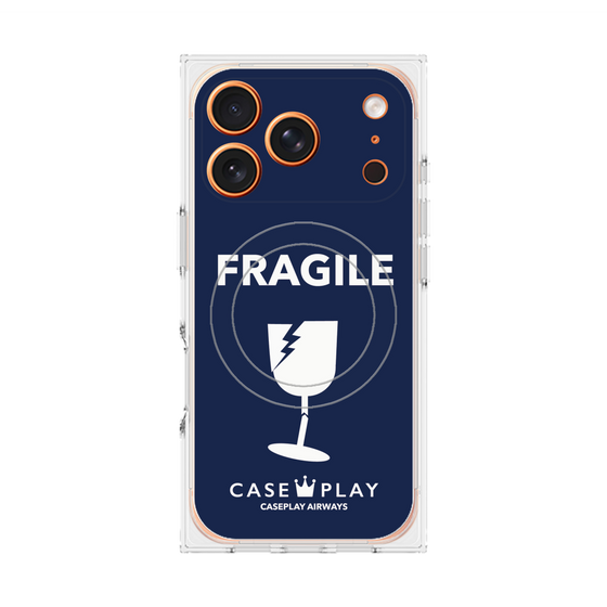 Premium Square Case with MagSafe［ FRAGILE - Navy ］