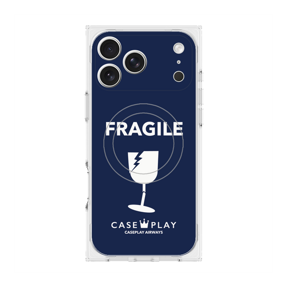 Premium Square Case with MagSafe［ FRAGILE - Navy ］