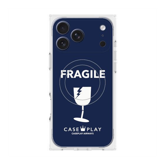 Premium Square Case with MagSafe［ FRAGILE - Navy ］