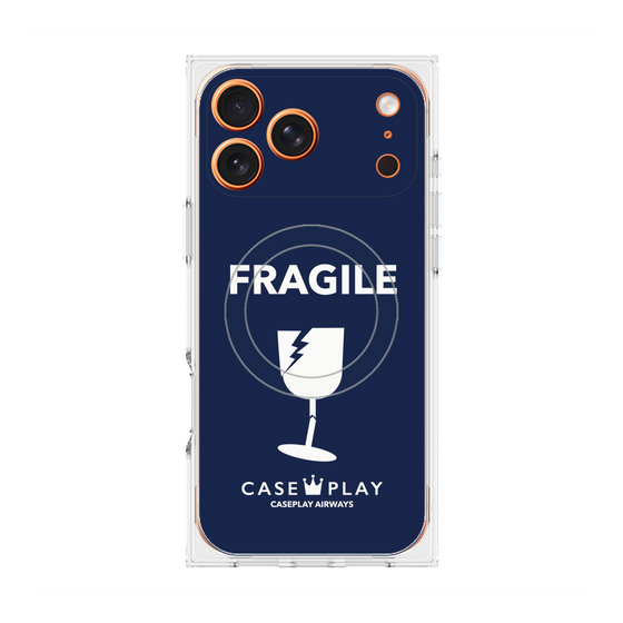 Premium Square Case with MagSafe［ FRAGILE - Navy ］