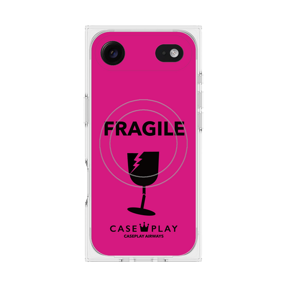 Premium Square Case with MagSafe［ FRAGILE - Pink ］