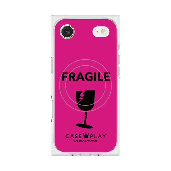 Premium Square Case with MagSafe［ FRAGILE - Pink ］
