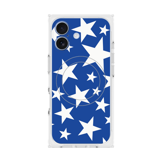 Premium Square Case with MagSafe［ Stars - Blue ］