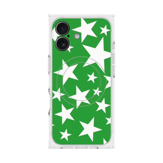 Premium Square Case with MagSafe［ Stars - Green ］