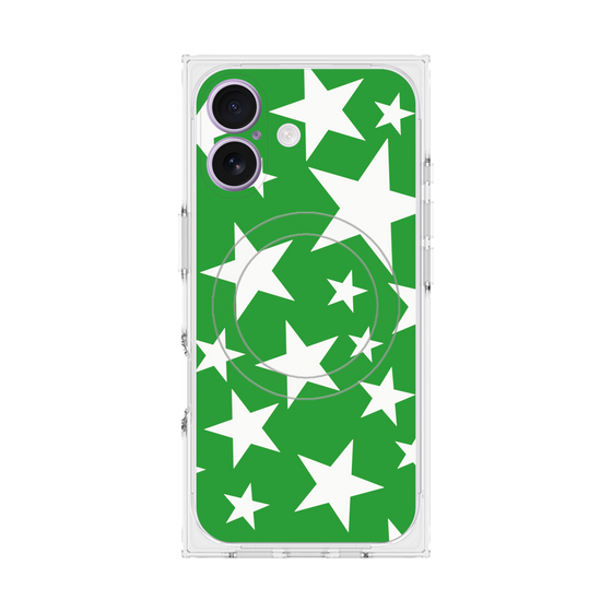 Premium Square Case with MagSafe［ Stars - Green ］