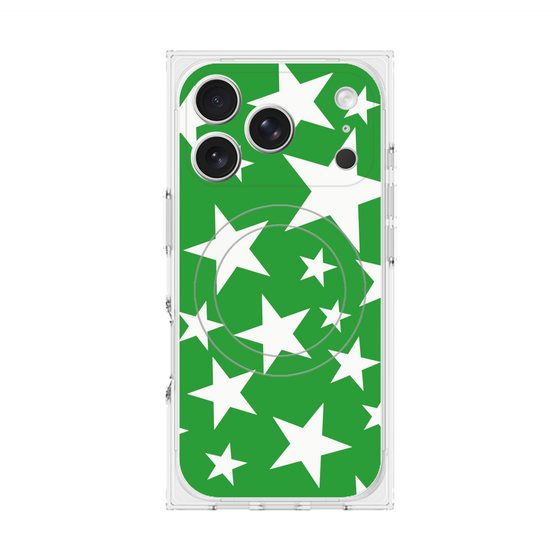 Premium Square Case with MagSafe［ Stars - Green ］