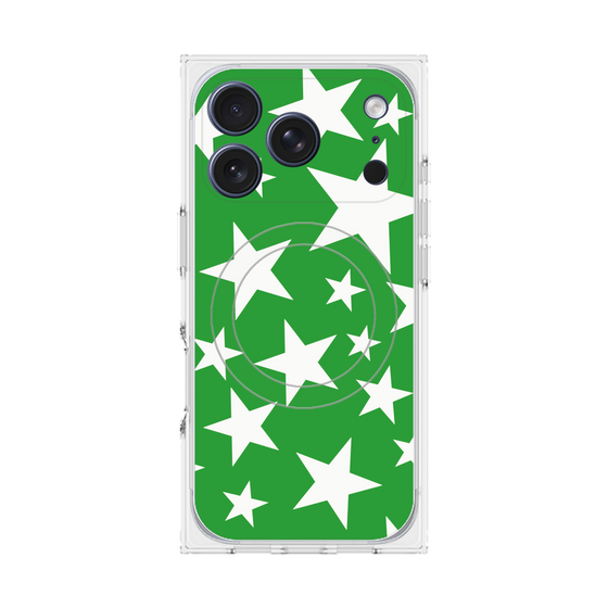 Premium Square Case with MagSafe［ Stars - Green ］