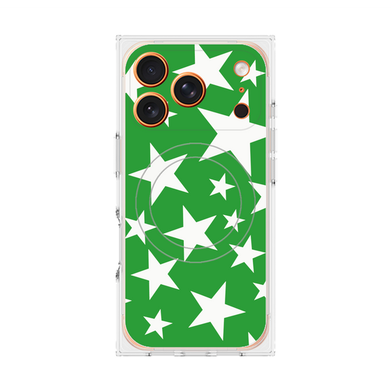 Premium Square Case with MagSafe［ Stars - Green ］