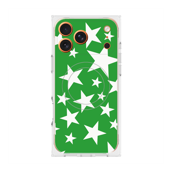 Premium Square Case with MagSafe［ Stars - Green ］