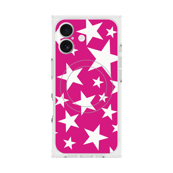 Premium Square Case with MagSafe［ Stars - Pink ］