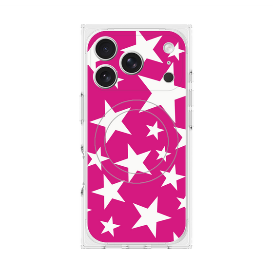 Premium Square Case with MagSafe［ Stars - Pink ］