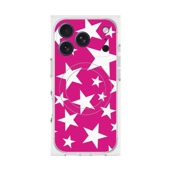 Premium Square Case with MagSafe［ Stars - Pink ］