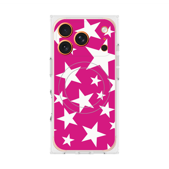 Premium Square Case with MagSafe［ Stars - Pink ］