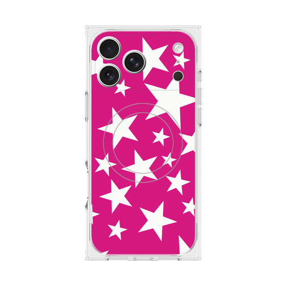 Premium Square Case with MagSafe［ Stars - Pink ］