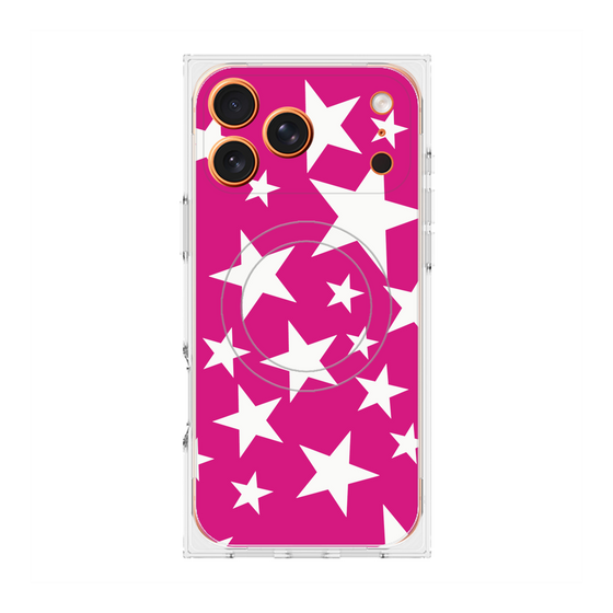 Premium Square Case with MagSafe［ Stars - Pink ］