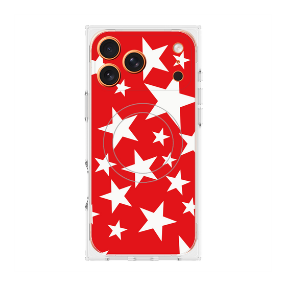 Premium Square Case with MagSafe［ Stars - Red ］