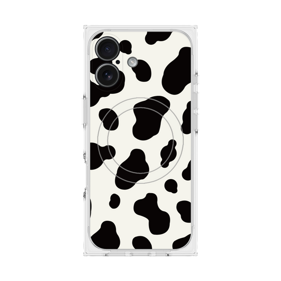 Premium Square Case with MagSafe［ Cow - White ］