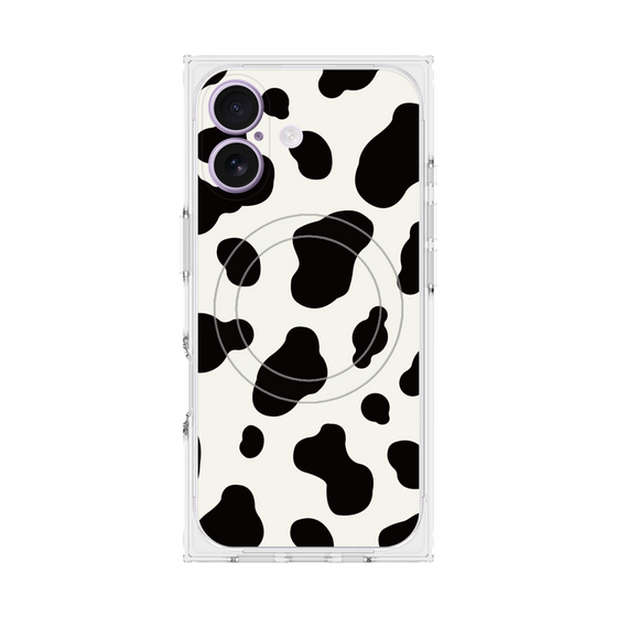 Premium Square Case with MagSafe［ Cow - White ］